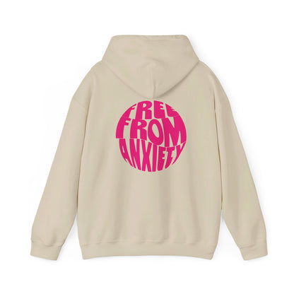 FREE FROM ANXIETY HOODIE -  PINK