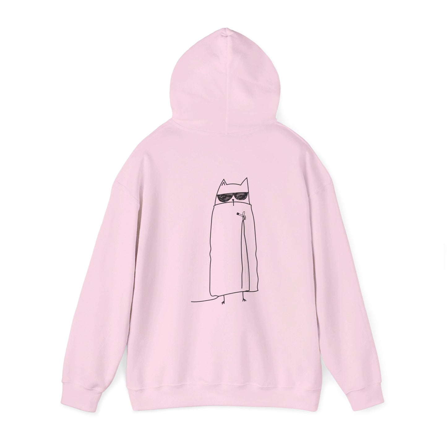 MOODY CAT HOODIE - BLACK