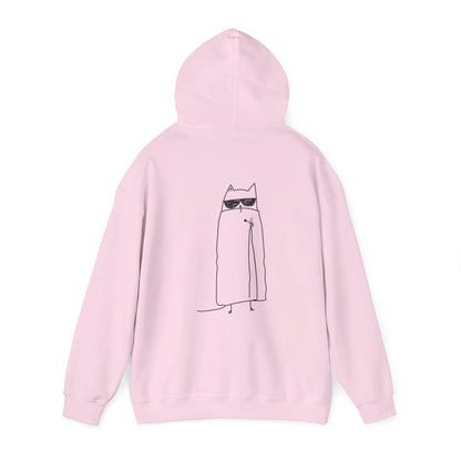 MOODY CAT HOODIE - BLACK