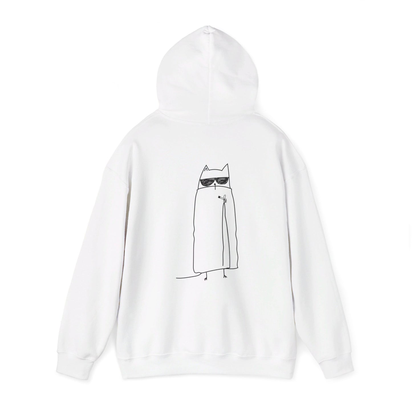 MOODY CAT HOODIE - BLACK