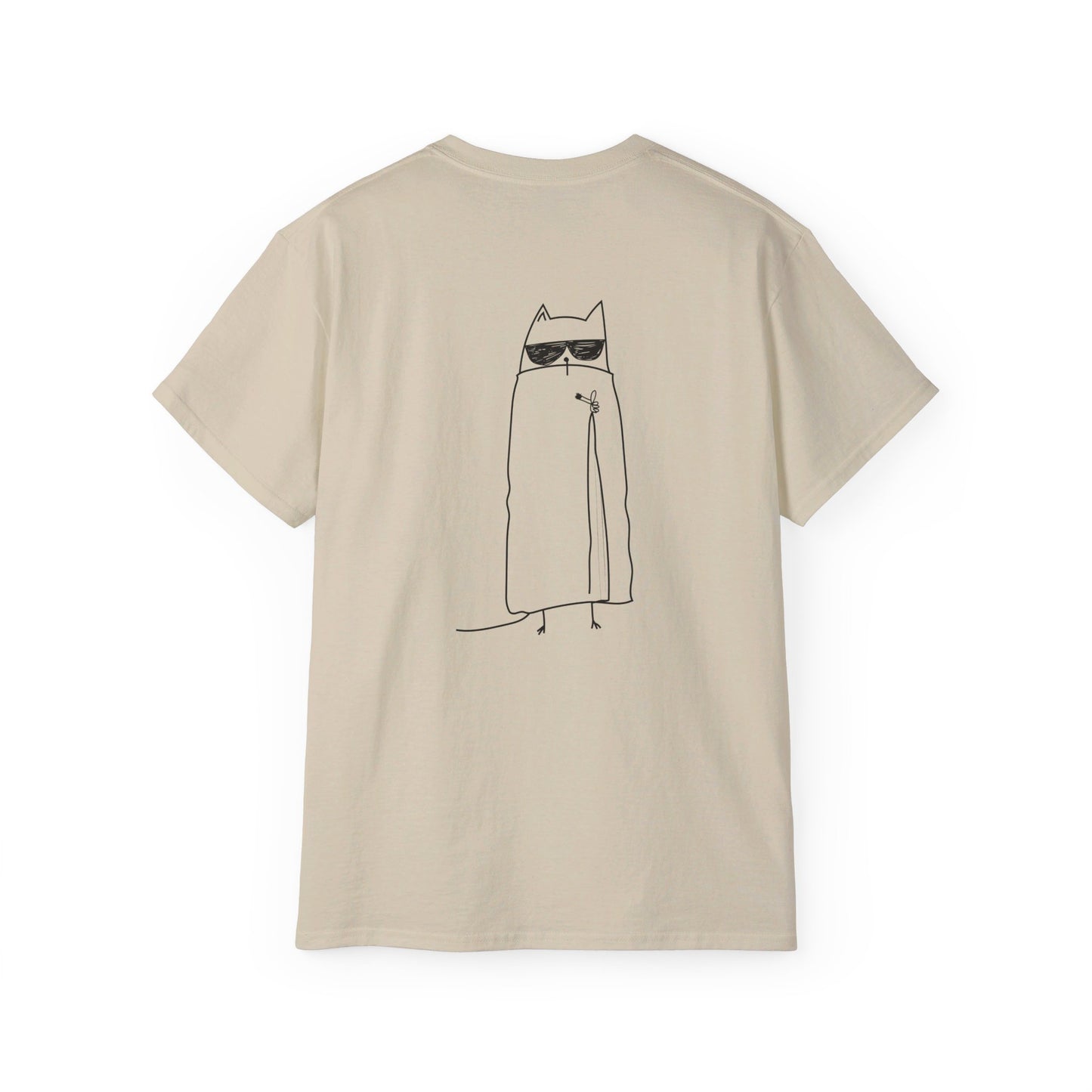 MOODY CAT TEE BLACK